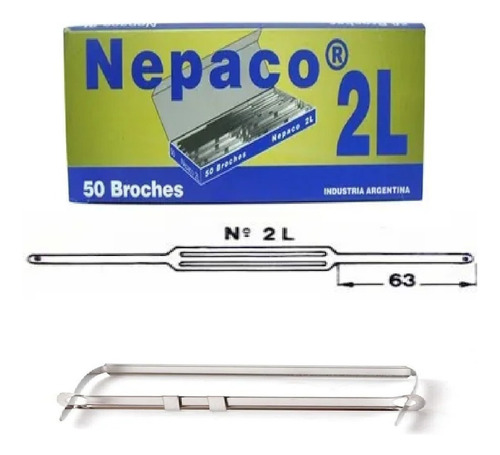 Broche Nepaco Metal Nº 2 L X 50 Unidades