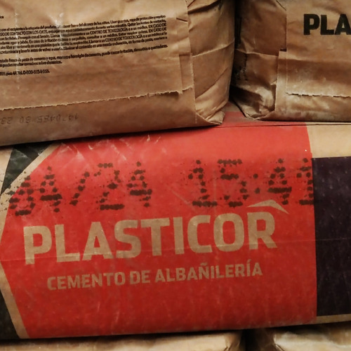 Plasticor Cemento Albañilería Revoque Mampostería 40 Kgs