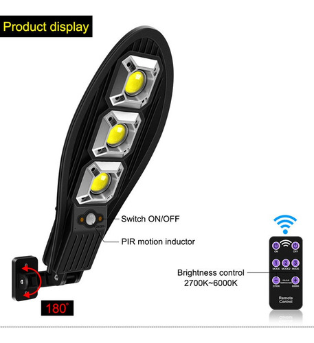 2pcs Led Impermeable Sensor De Movimiento Pir Calle Luz Sola