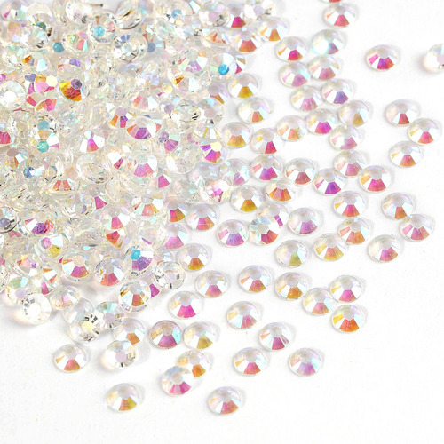 Cristales Decorativos Pedreria Resina Trasparente Ab 500pzs Color Transparente Tornasol Sin Fondo Ss20