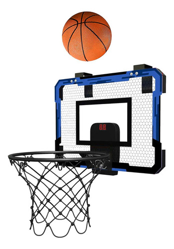 Aro De Baloncesto De La Habitación De La Puerta Con Azul