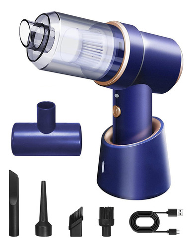 Jj Limpiador De Auto Portátil Mini 3-en-1 Con Potente Motor