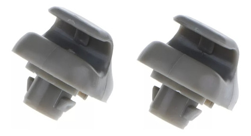 2pcs Gris Visera Interna De Gancho Clips Para