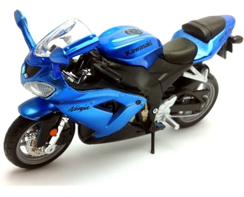 Miniatura Moto Kawasaki Ninja Zx-10r Azul 1:18 Bburago