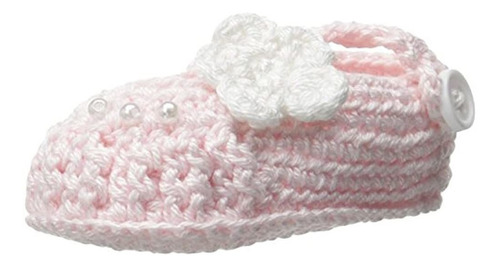 Jefferies Socks Baby-girls Delicate Flower Crochet Bootie, P