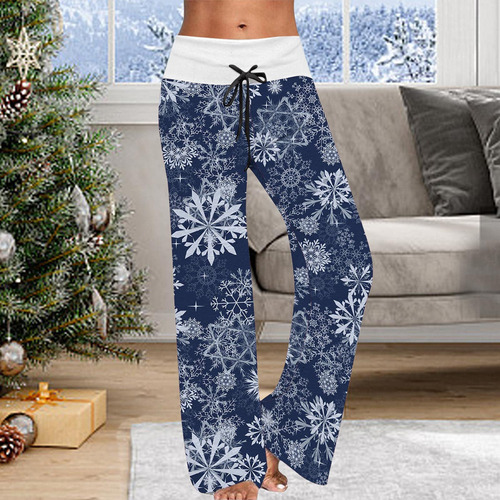 Pantalón Para Mujer, Navidad, Invierno, Talla Grande, Cintur