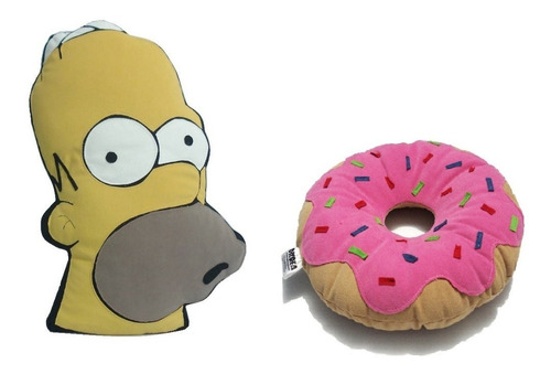 Cojines Dicrea Combo Duo Homero & Rosquilla.  Packx2