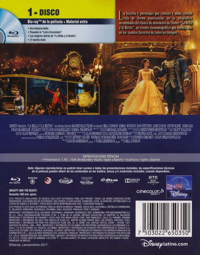 Imagen 4 de 5 de La Bella Y La Bestia 2017 Beauty And Beast Pelicula Blu-ray