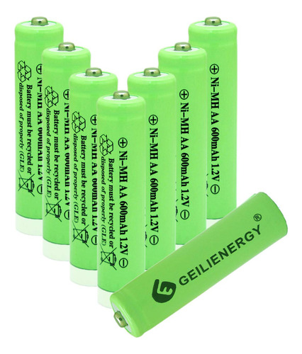 Geilienergy Nimh Aa 600mah 1.2v Baterias Recargables Para Lu