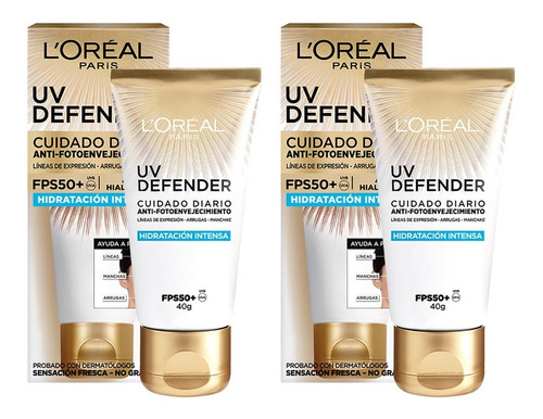 Pack 2 L'oréal Paris Protector Solar Hidratación Intensa