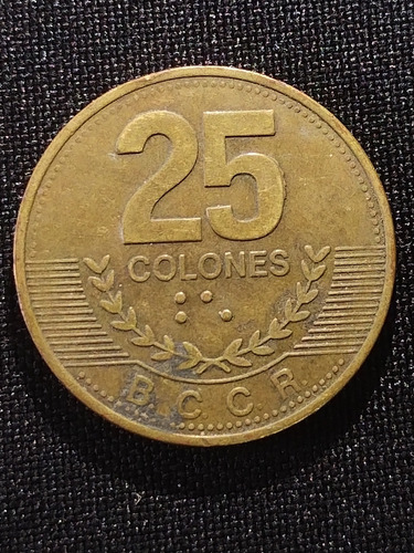 Moneda 25 Colones Año 2007 República De Costa Rica