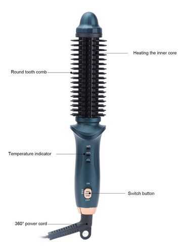 Cepillo Rizador 2 En 1 Para Cabello Liso Y Rizado, Doble Pro