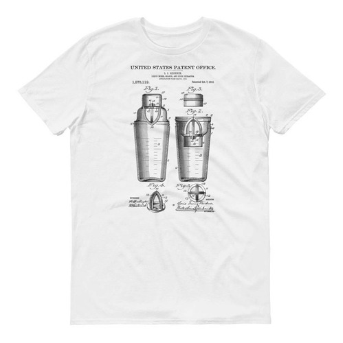 Playera Camiseta Bar Shaker Patente Diseños Modelo Unisex