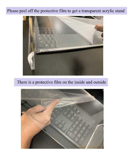 Soporte Transparente Para Monitor Y Protector De Teclado Ant