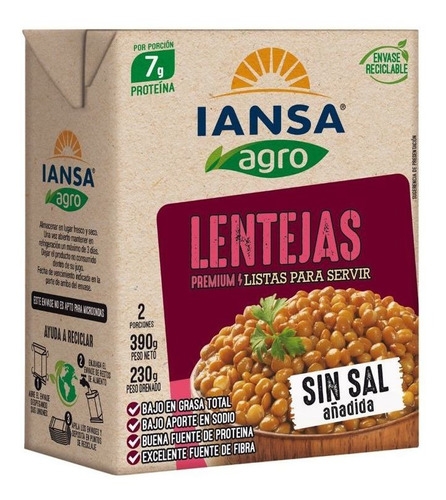 Lentejas Listas Iansa Agro 390 G