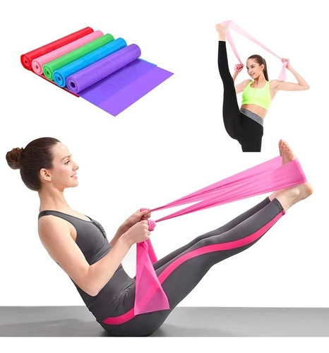 Banda Elástica De Resistencia Para Pilates Yoga / Lhua Color Celeste