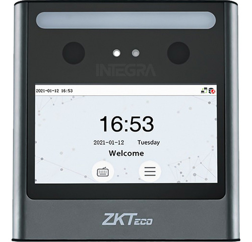 Control Acceso Asistencia Facial Huella Rfid Zkteco Eface10 Color Gris Oscuro