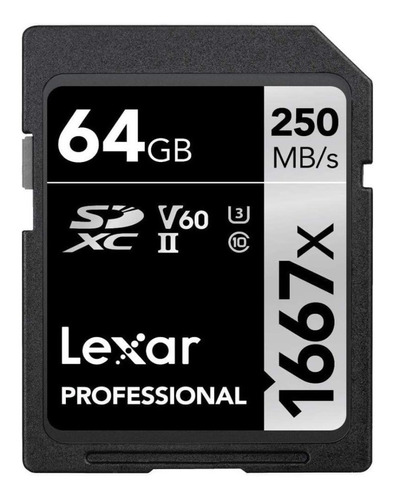 Memoria Sd Lexar Professional Sdxc Uhs-ii 64gb 1667x 250mb/s