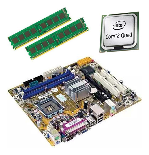 Kit Placa Mãe Ddr3 - Core 2 Quad - 4gb Ram - Várias Marcas (Recondicionado)