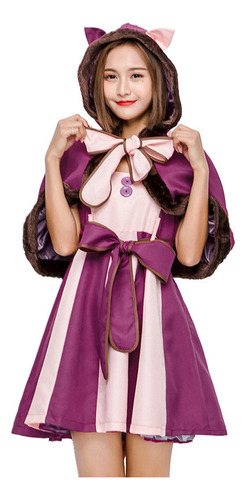 Wonderland Purple Grinning Cat Cosplay