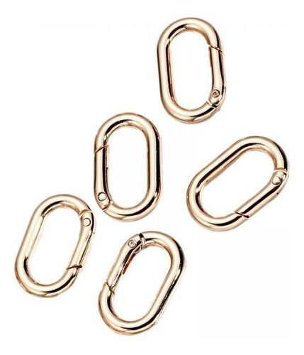 2 X 5 Anillos Ovalados De Resorte, Conector De Mosquetones,