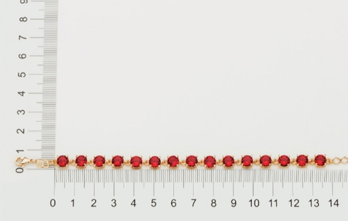 Pulseira Luxo Com Cristais Rosa Escuro Rommanel 551651 Lr