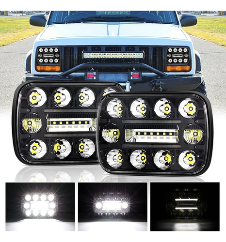 Faro Delantero Led De 5 X 7, Haz Alto Y Bajo, 100 W, 7 X 6 P