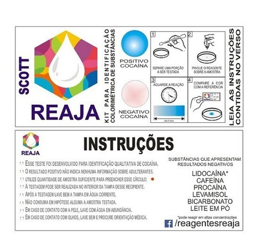 Kit De Identificação Colorimétrica Scott 10ml