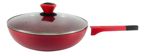 Frigideira Wok Antiaderente 28cmx8cm Stonechef Ruby Vermelho