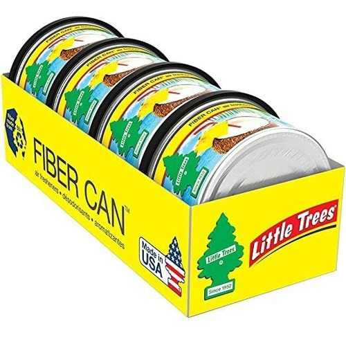 Ambientador Little Trees Lata Fiber Can Pack 4 Unidades 30g