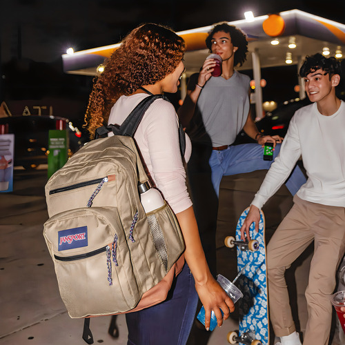 Mochila Jansport Cool Mauve Haze com estojo para laptop