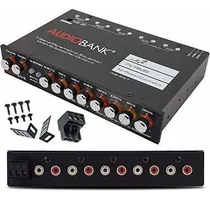 Comprar Audiobank Eq7 Eq7 1\u002F2 Din 7 Bandas Ecualizador De Audio Para Coche Con Parte Delantera, Trasera\u002Ffrecuencia Ajustable \u002F3 Entrada Rca Para Dispositivos Portátiles + Salida De Subwoofer Integrada