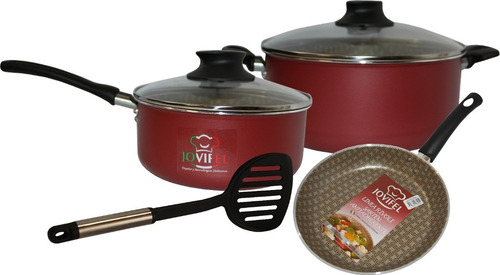 Imagen 1 de 9 de Batería Cocina Set De Ollas Rivoli Sartén 4 Piezas