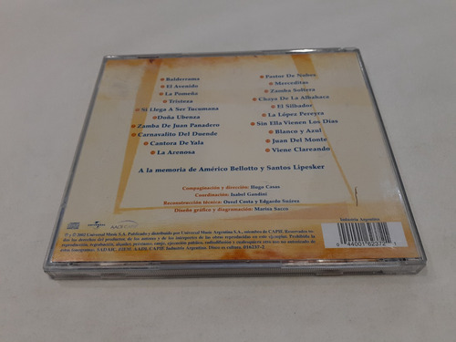 La Historia, Dúo Salteño - Cd 2002 Nacional Excelente 8/10 (Usado)