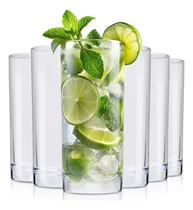 Comprar Magma Life Set De 6 Vasos De Vidrio Cristal Jaiboleros Resistentes De 250 Ml Perfecto para Jugo, Limonada y Refresco, Resistentes y Duraderos