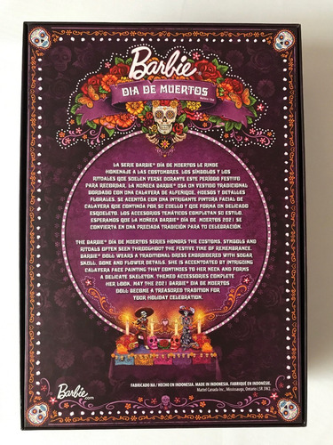 Barbie Catrina Dia De Muertos Mattel 2021 Day Of The Dead (Usado)