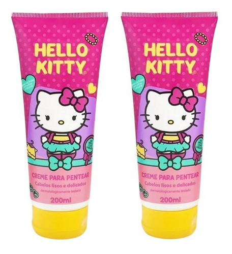 Creme De Pentear Cia Da Natureza Hello Kitty Lisos 200ml-2un