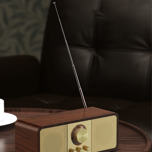 Altavoz Bluetooth Retro Con Radio Fm, Subwoofer De Graves