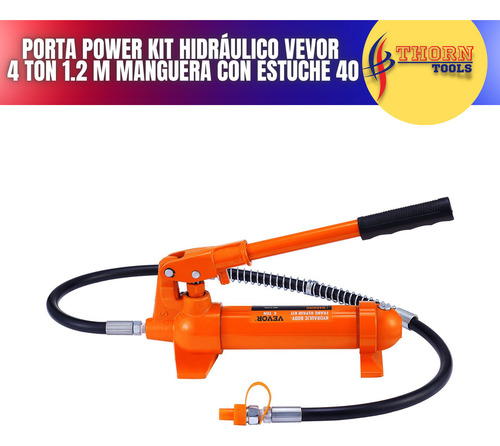 Porta Power Kit Hidráulico 4 Ton 1.2 M Manguera Con Estuche