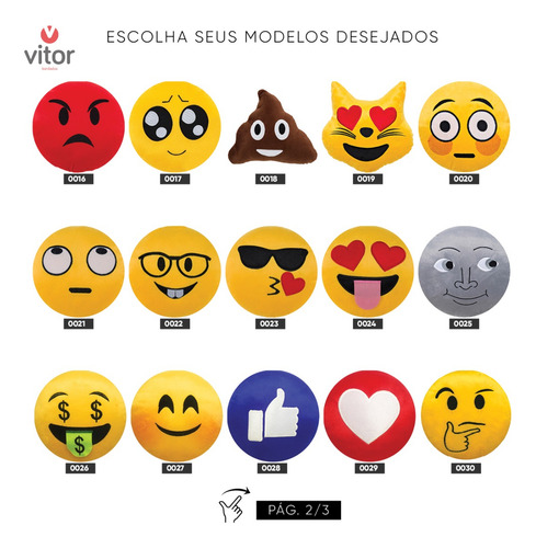 Emoji Pelúcia Kit 25 Peças - 28cm Atacado Almofada Bichinho Cor Variadas