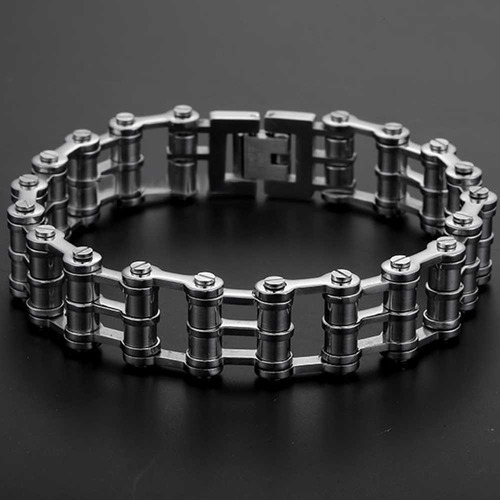 Pulseira Bracelete Aço Inoxidável Corrente Moto Motorcycle