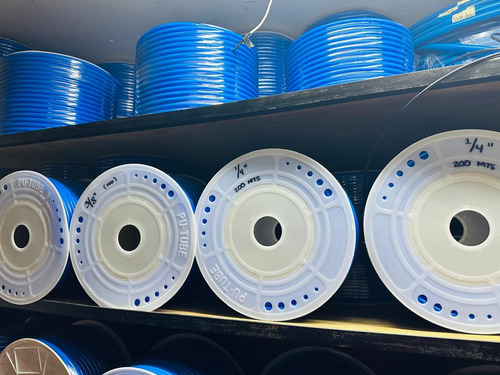 100mts Tubing De Poliuretano 3/8 Azul Sólido Mmd