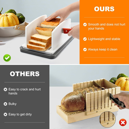 Cortador De Pan Ajustable Con Bandeja, Ideal Para Cocina