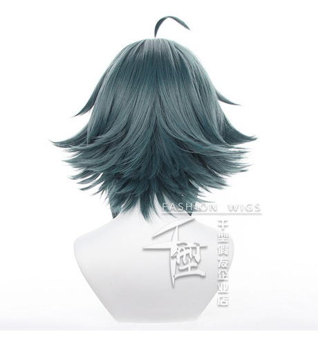 //- Juego Genshin Impact Xiao Cosplay Peluca Corto Pelo 30cm