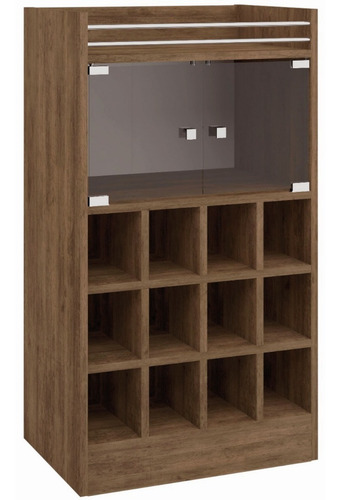 Bar Mueble Living Aparador Buffet 2 Puertas De Vidrio 197d
