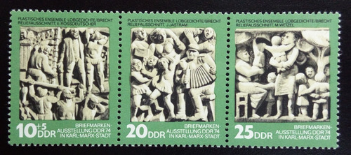 Alemania Ddr Arte, Serie Mi 1988-90 Filatelis 74 Mint L16030