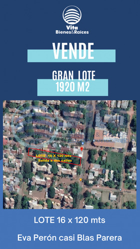 Terreno En Venta Eva Peron Y B. Parera Gran Lote