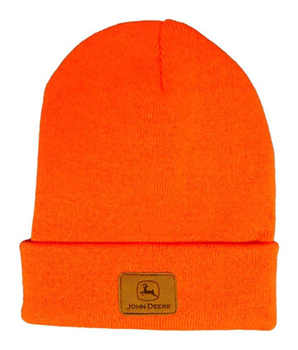 Gorro  John Deere De Punto Naranja De Alta Visibilidad