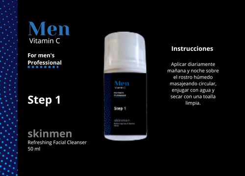 Set Limpiador,tónico, Serum,crema Vitamina C Antiedad Hombre