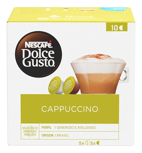 Capsulas Cappucino Dolce Gusto 10 Unidades 117g Nescafé